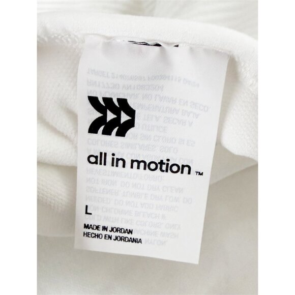 All In Motion Women's Flex V-Neck Cropped Sports Bra - Cream L - Picture 5 of 8